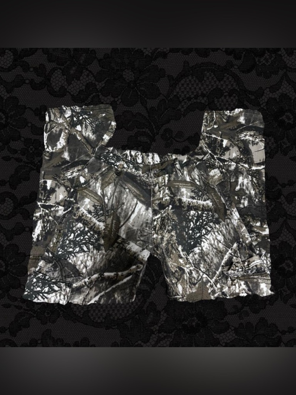 Camo Print Utility Shorts - Black, Gray, Olive